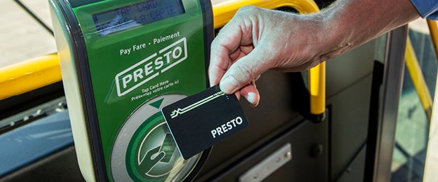 Tapping PRESTO card 